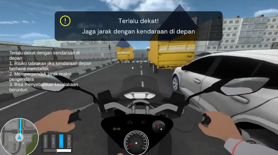 Motorcycle safety riding simulator 1